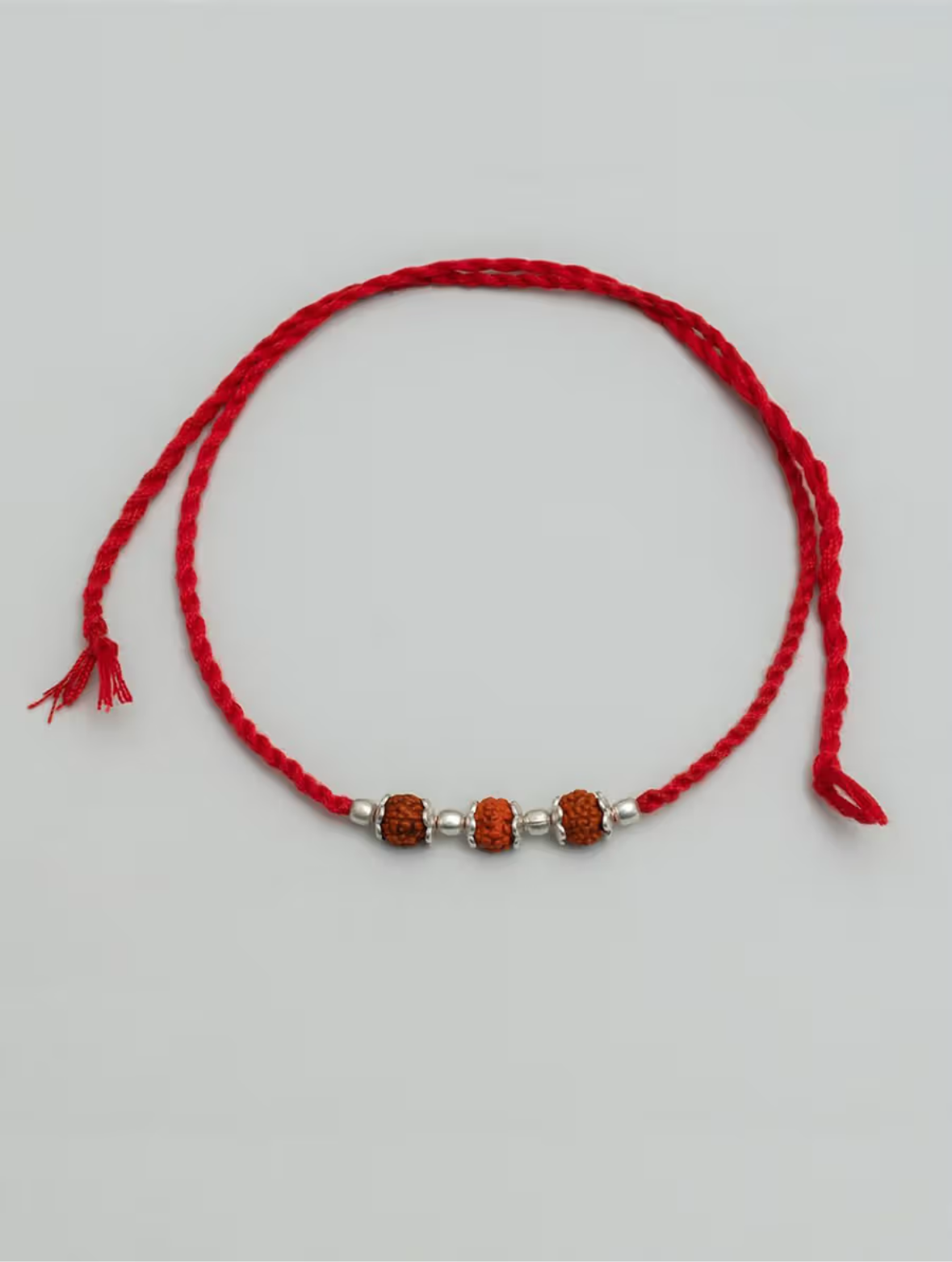 Silver 3 Caped Rudrax Rakhi