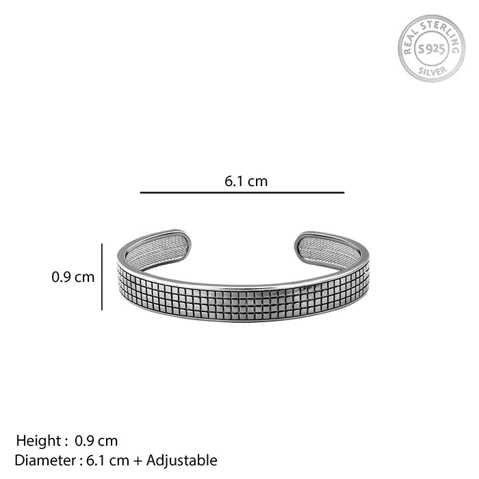 Black Rhodium Textured Kada