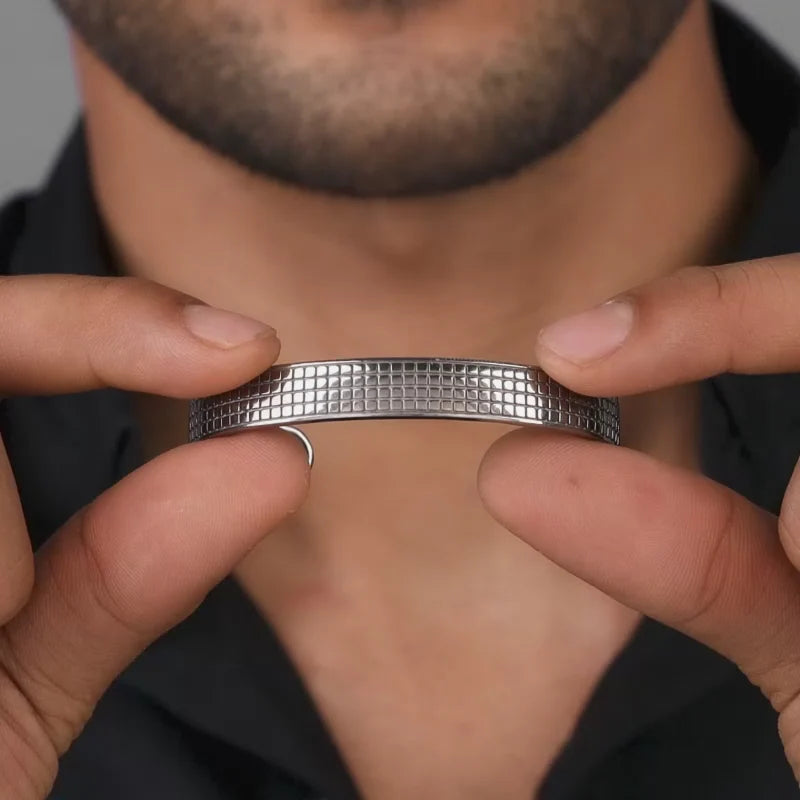 Black Rhodium Textured Kada