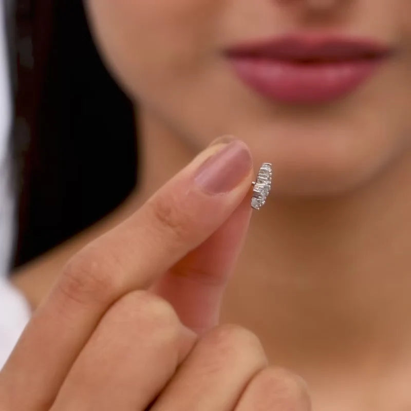 Silver Flowery Snowflake Studs